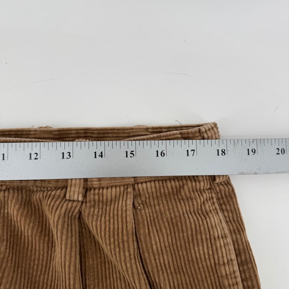 JOS A BANK Y2K Men 38X30 Dark Academia Monochrome Camel Corduroy Cuffed Pants - Picture 5 of 8